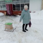 Очистка крыши здания Дома Культуры.